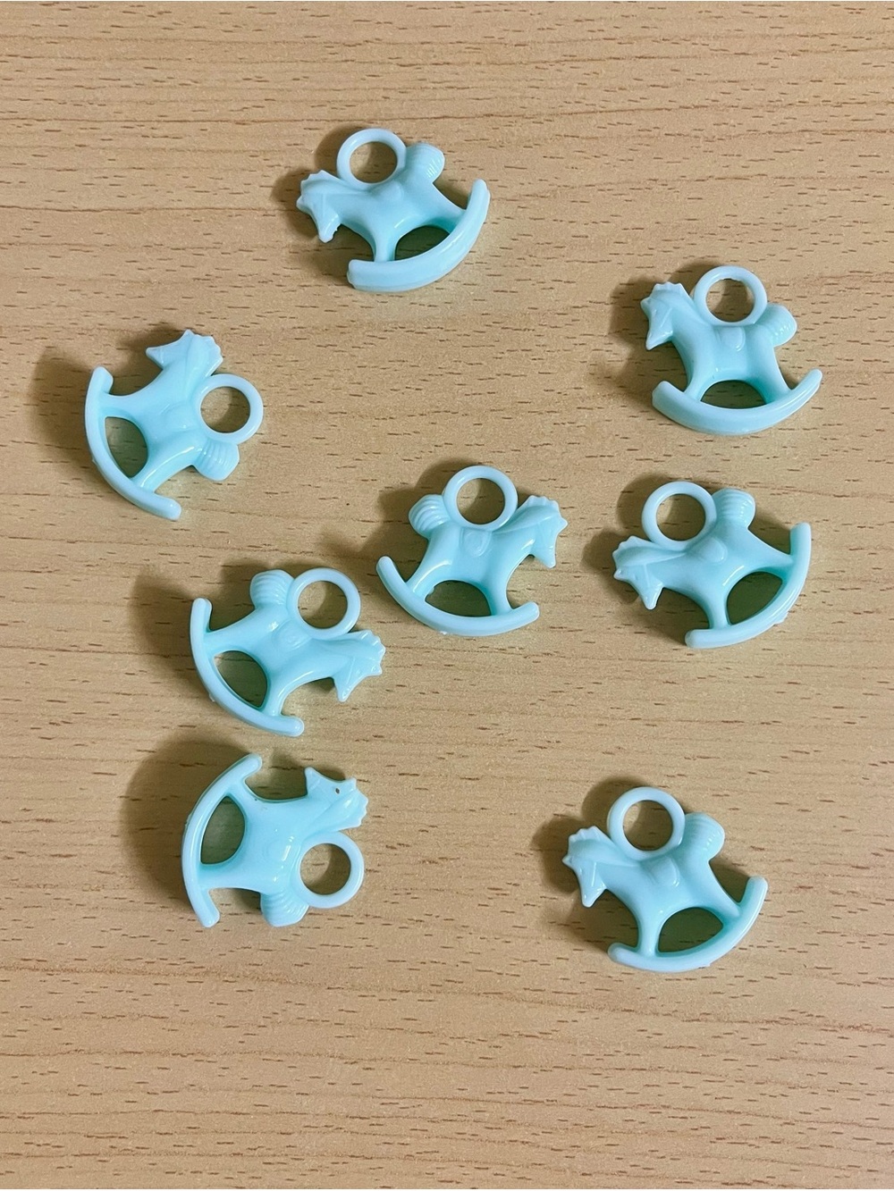 Baby Blue Rocking Horse Charms Cute DIY Jewelry Earrings Necklace Bracelet